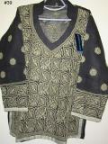 Blouse Cotton Black Hand Embroidered Small Size Tunic Top Kurti #039